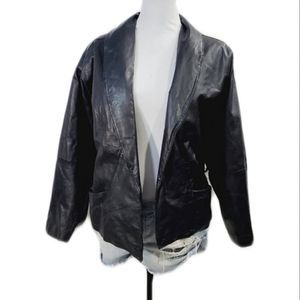 Sophia international leather black vintage jacket